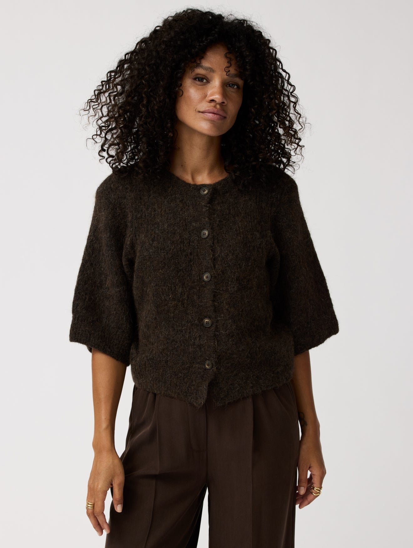 Caroline Cardigan | Dark brown