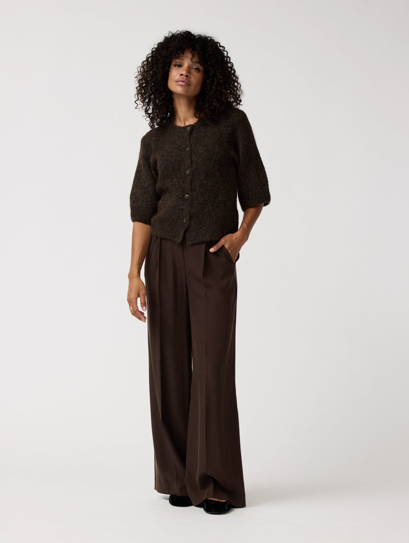 Caroline Cardigan | Dark brown
