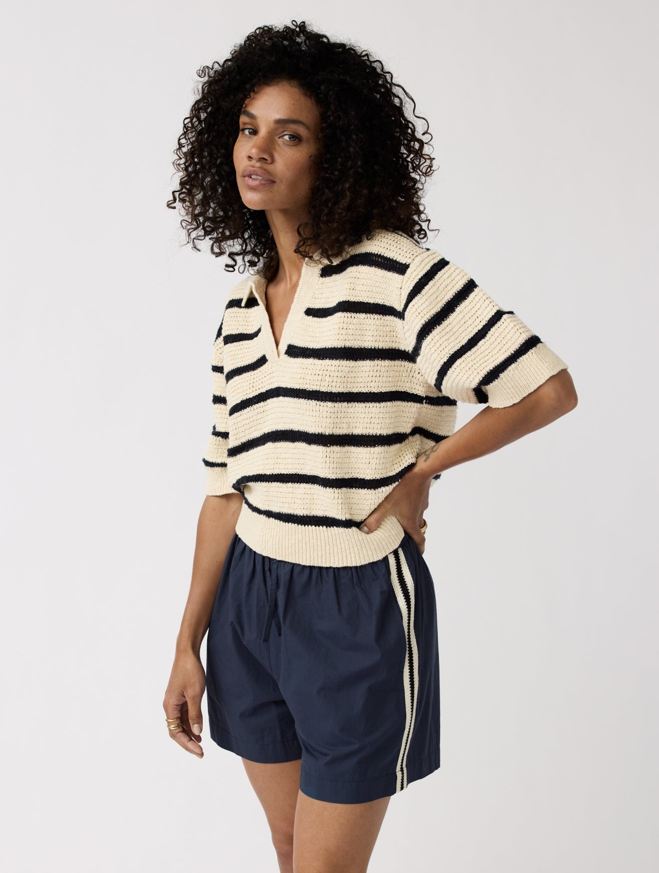 Shorts Peony tape | Navy